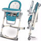 Lionelo Cora Foldable Highchair with Metal Frame & Leatherette Seat Ocean