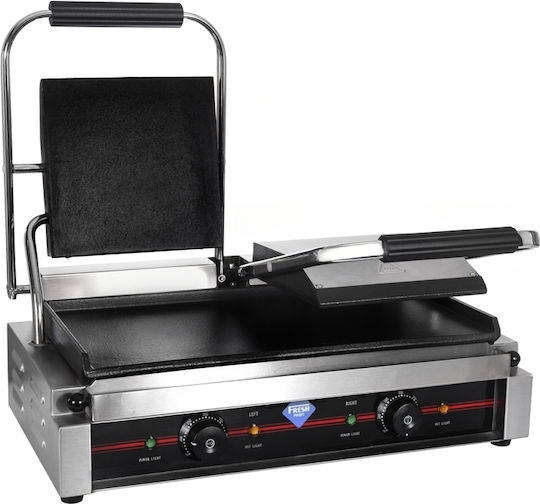 Fresh 160672 Commercial Double Sandwich Maker with Flat Top and Flat Bottom 2200W