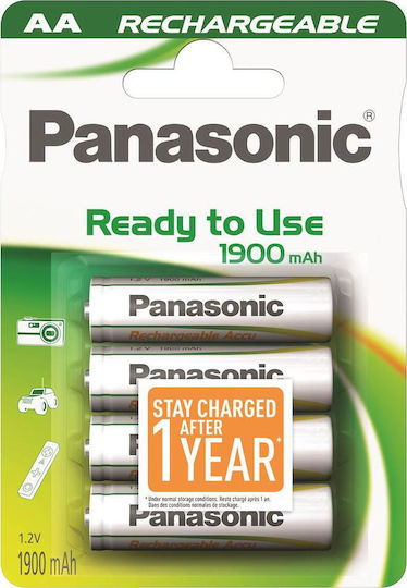 Panasonic Ready To Use Baterii Reîncărcabile AA Ni-MH 1900mAh 1.2V 4buc