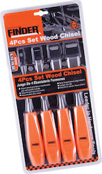 Finder Skewed Chisel with Plastic Handle 4pcs