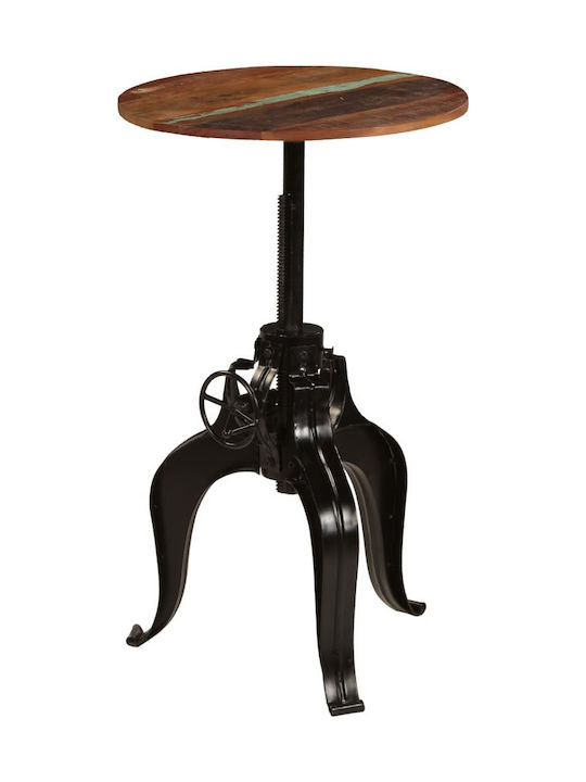 vidaXL Round Bar Table Made of Solid Wood and M...
