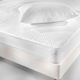 La Luna King Size Quilted Mattress Cover Fitted Elegance White 200x200cm