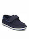 Garvalin Boys Moccasins with Velcro Navy Blue