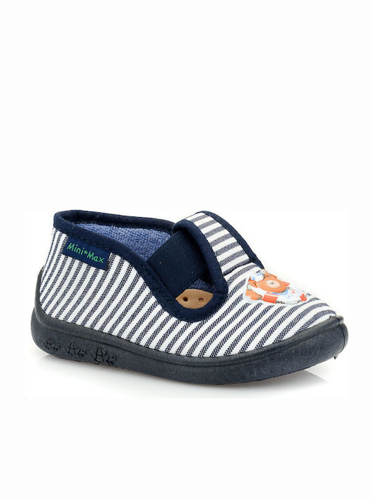 Mini Max Ανατομικές Παντόφλες Navy Μπλε Rayas Mini Max Ανατομικές Παντόφλες Navy Μπλε Rayas