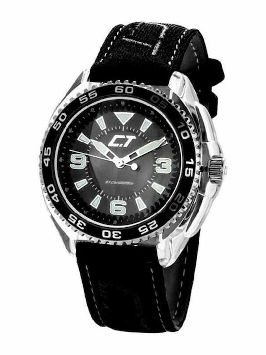 Chronotech Ανδρικό Ρολόι 43mm Μπαταρίας με Μαύρ...