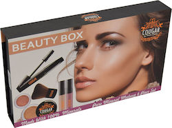 Cougar Beauty Box Makeup Set for Face, Eyes & Lips Για Σκουρόχρωμες Επιδερμίδες Cinammon 6pcs