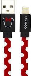 Disney Flach USB-A zu Lightning Kabel Rot 1.2m (DUSMIN005)