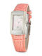 Chronotech Women's Watch with Pink Leather Strap