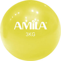 Amila Μπάλα Ενδυνάμωσης Χεριού 14cm, 3kg σε Κίτρινο Χρώμα