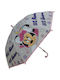 Children's umbrella wd12839 manual cane white pink minnie mouse