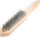 Sparta Wire Brush With Wooden Handle 6 Rows 748265 Brush With Wooden Handle