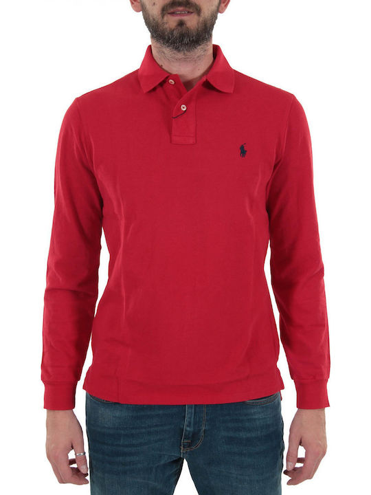 Polo Long Sleeve Blouse Red