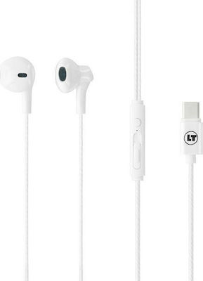 Lamtech Type-C Earbuds Handsfree με Βύσμα USB-C Λευκό