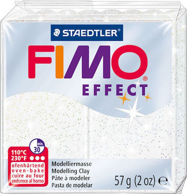 Staedtler Fimo Effect Polimerică Argilă Glitter alb 57gr 8020-052