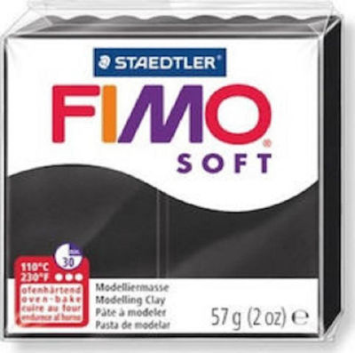 Staedtler Fimo Soft Black Πολυμερικός Πηλός 57gr