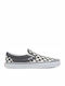 Checkerboard Classic Men's Canvas Slip-Ons Gray