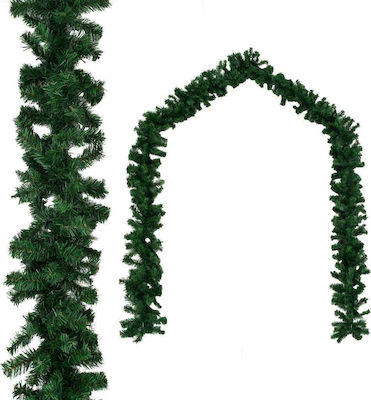 vidaXL 10m PVC Christmas Garland Green 1000cm 1pc