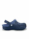 Crocs Baya Lined Femei Anatomici Sabot cu blană Albastre
