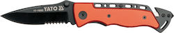 Yato Pocket Knife Orange with Blade made of Stainless Steel