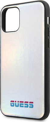 Guess Iridescent Umschlag Rückseite Kunststoff Silber (iPhone 11 Pro Max) GUHCN65BLD