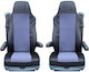 Car Seat Covers Set 2 Pieces Polyester Mercedes-Benz Axor Atego Actros Grey