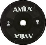 Amila Black Set of Plates Olympic Type Rubber 1 x 5kg Φ50mm