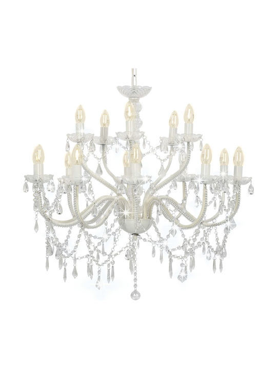 vidaXL Candelabru cu Lumânări Alb 281612