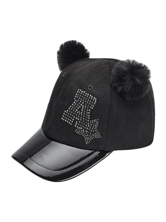 Mayoral Kids' Hat Jockey Fabric Black