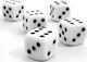 Plastic Dice for Backgammon 1cm 2pcs