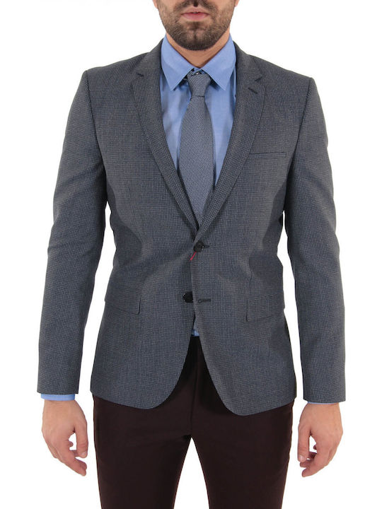 Arti Men's Winter Suit Jacket Slim Fit Blue