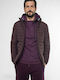 Funky Buddha Men's Winter Puffer Jacket Burgundy