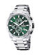 Festina Chrono Sport Мъжки Часовник 45мм Хронограф На Батерия със Сребърна Метална Гривна