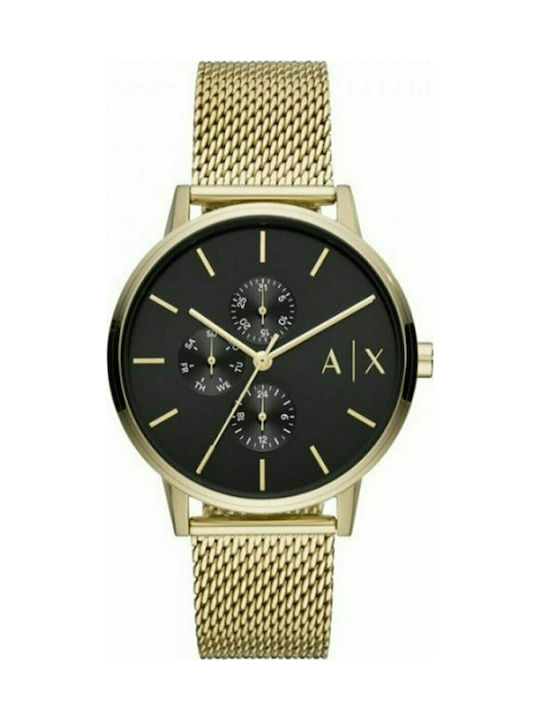 Armani Exchange Cayde Ceas Cronograf Baterie cu Aur Brățară metalică