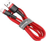 Baseus Cafule Braided USB to Lightning Cable Κόκκινο 0.5m (CALKLF-A09)