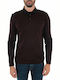 Hugo Boss Men's Long Sleeve Blouse Polo Burgundy