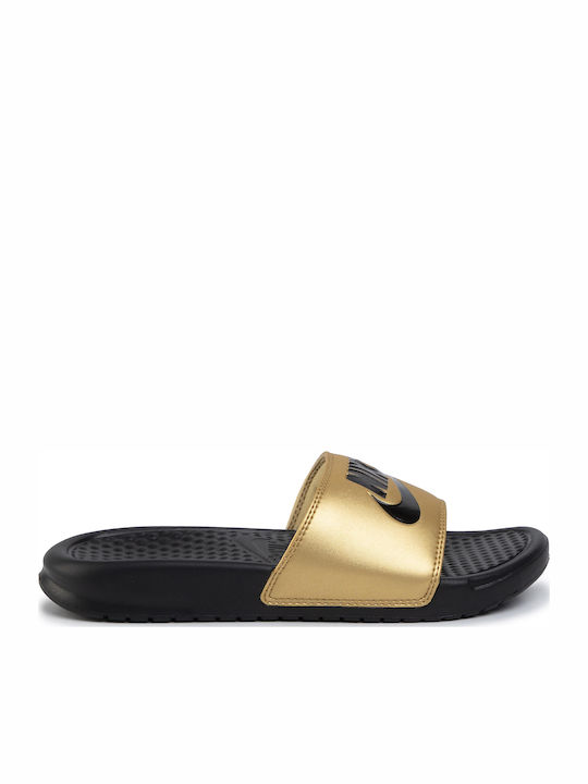 Benassi Just Do It Women's Slides Gold