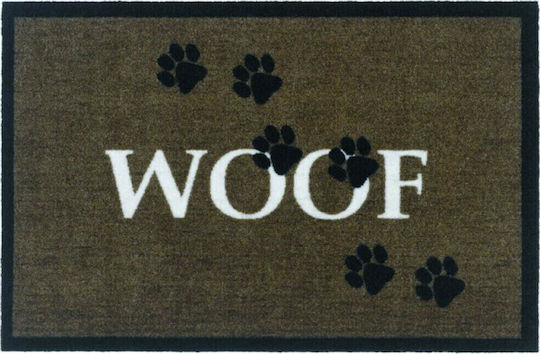 Sdim Entrance Mat Carpet with Anti-slip Backing Impression 499 Woof Brown 40x60cm Thickness 5mm
