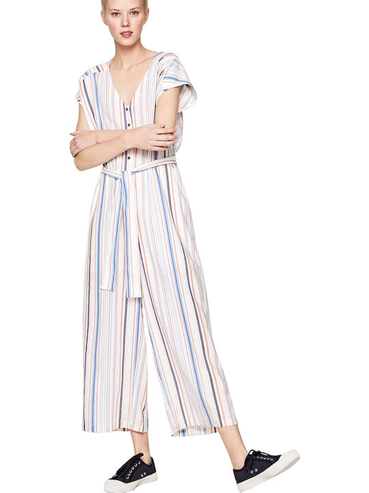 Querina Women's Short-sleeved One-piece Suit Multicolored