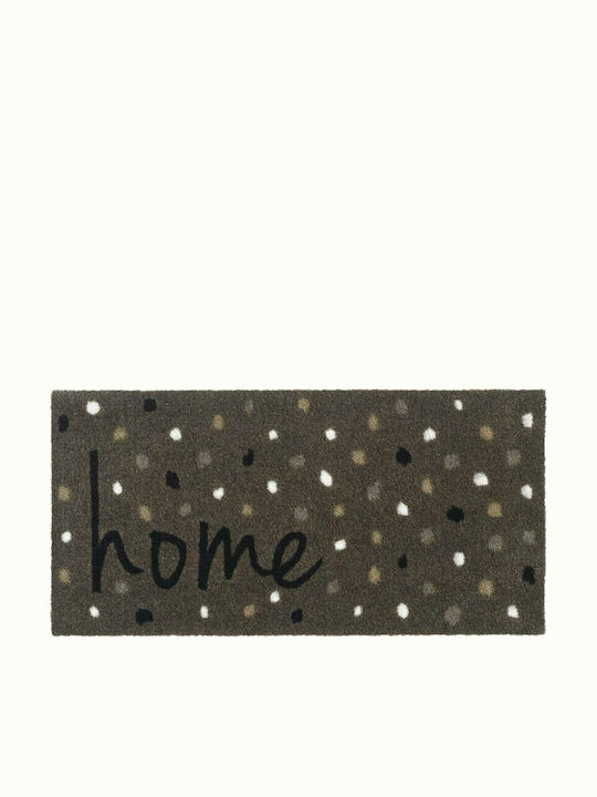 Sdim Carpet with Non-Slip Underside Doormat Vision 915 Dots Home Γκρι-Μαύρο 40x80εκ.