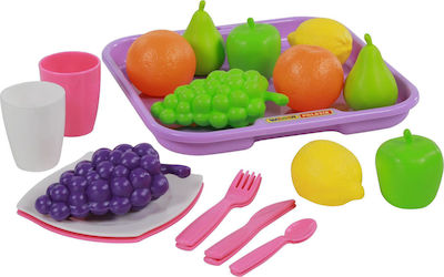 Polesie Fruits & Vegetables Toy Kitchen Set With Tray for 3+ Years Old 21pcs