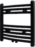 vidaXL Curved 141912 Towel Rail Bathroom 480x480 184kcal/h Black