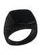 SL Steel men's seal ring black