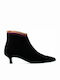 Paola Ferri 7090 Suede Women's Ankle Boots Black D7090