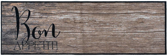 Sdim Wood Bon Appetit Kitchen Mat Runner with Anti-slip Underlay Brown 50x150εκ.