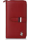 Large Leather Women's Wallet Classic Red
