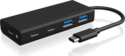 Icy Box USB 3.0 Hub 4 Porturi cu conexiune USB-C