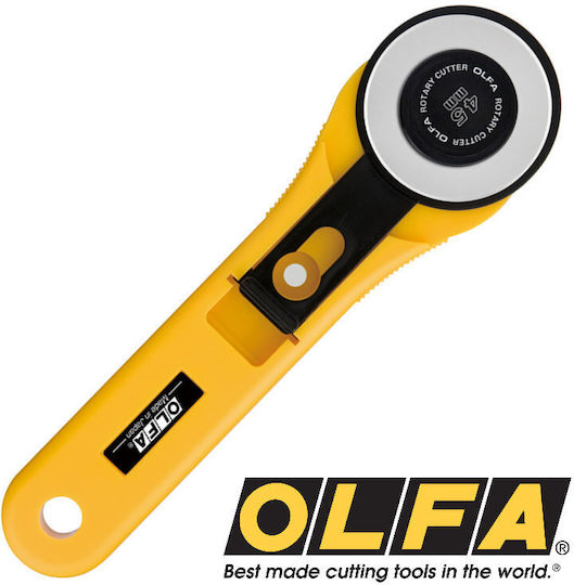 Olfa Rotationsschneider für Karton, Schaumstoff & Stoffe 45mm Rotationsschneider mit Plastikgriff