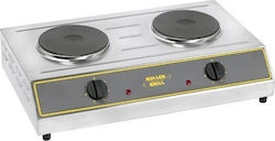 Roller Grill ELR3 Tabletop Commercial Electric Burner with 2 Hearths 3kW 65x40x15.5cm 771091