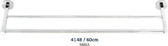 Import Hellas Ράγα Μπάνιου Διπλή Επιτοίχια με Βίδες Inox Ασημί Import Hellas Ράγα Μπάνιου Διπλή Επιτοίχια με Βίδες Inox Ασημί