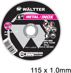 Walter Δίσκος Κοπής Inox Μετάλλου Δίσκος Κοπής Μετάλλου 115mm